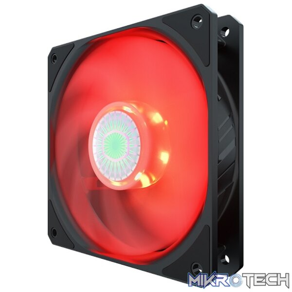 Cooler Master Sickleflow 120mm Case Fan With Red LED Lighting And New Air Balance Blade - Black Colour - Image 4