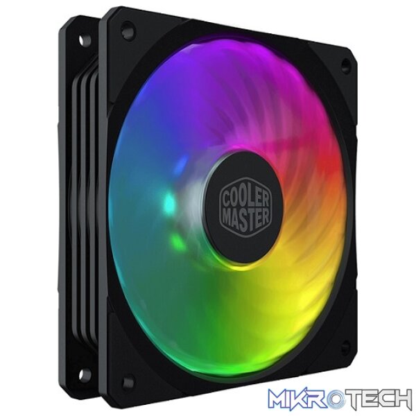 Cooler Master MasterFan SF120R Addressable RGB 120mm Case Fan With Jet Engine And Helicopter Blade Design And Compatible With Asus Aura, ASRock RGB And MSI RGB M/Bs - Black Colour - Image 2