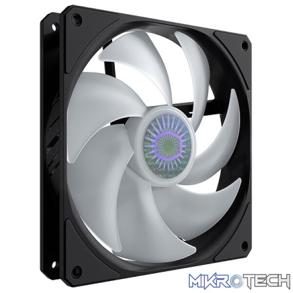 Cooler Master Sickleflow 140mm Addressable RGB Case Fan With Luminescent Lighting Effect And Improved Frame Durability - Black Colour - Image 4