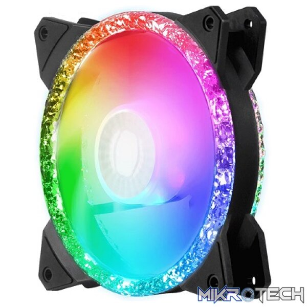 Cooler Master MasterFan MF120MM 3in1 Prismatic Case Fan Set With Tri-Loop Addressable RGB Lighting And Silent Driver IC And Cooling Technology - Black Colour - Image 2