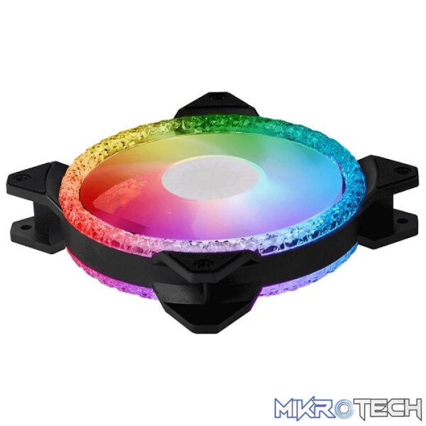 Cooler Master MasterFan MF120MM 3in1 Prismatic Case Fan Set With Tri-Loop Addressable RGB Lighting And Silent Driver IC And Cooling Technology - Black Colour - Image 3