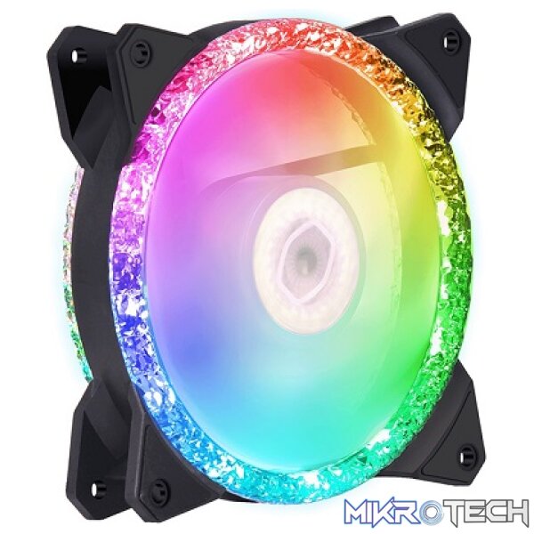 Cooler Master MasterFan MF120MM 3in1 Prismatic Case Fan Set With Tri-Loop Addressable RGB Lighting And Silent Driver IC And Cooling Technology - Black Colour - Image 4
