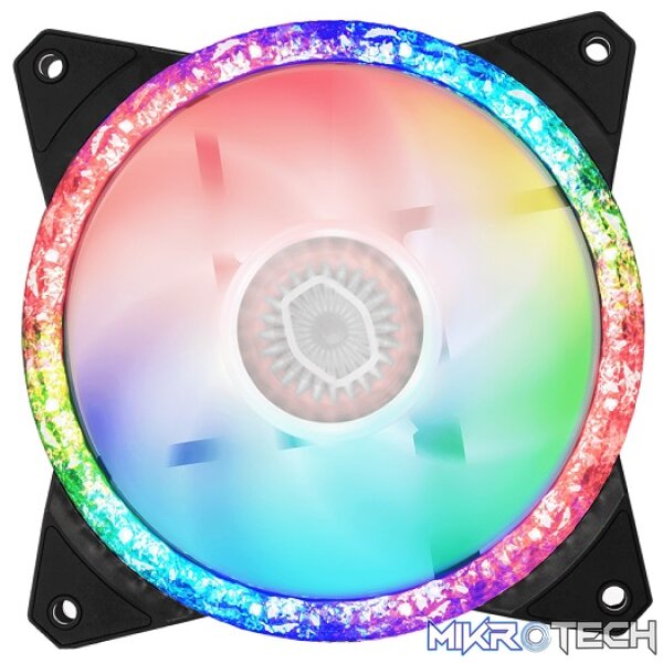 Cooler Master MasterFan MF120MM Prismatic Addressable RGB Case Fan With Tri-Loop ARGB RGB Lighting And Silent Driver IC And Cooling Technology - Black Colour - Image 3