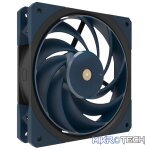 Cooler Master Mobius 120 OC 120mm Case Fan With Ring Blade And Anti-Vibration Mounting Design & Built-in 3 Variable RPM Speed Control (L/M/H) - Black Colour
