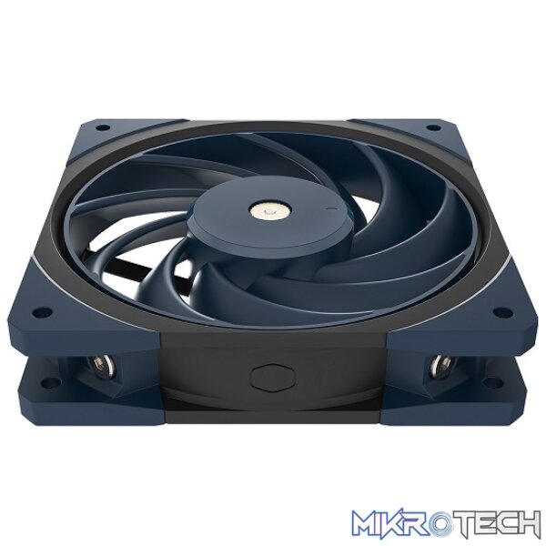 Cooler Master Mobius 120 OC 120mm Case Fan With Ring Blade And Anti-Vibration Mounting Design & Built-in 3 Variable RPM Speed Control (L/M/H) - Black Colour - Image 2