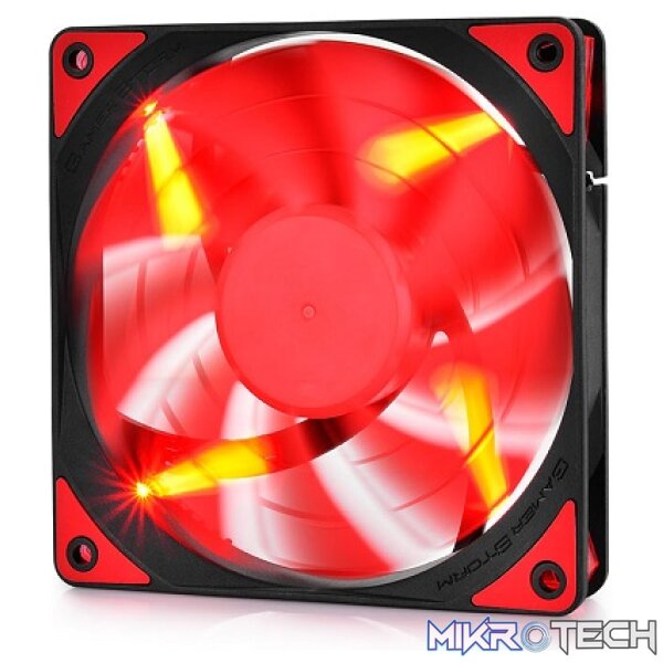 DeepCool TF120MM Case Fan Features Unique Patented 2-Layer Blade Design With Built-in Red LED - Black Colour - Image 4