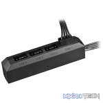 DeepCool FH-04 4Port Fan Hub Supports Up to 4X Independent 3/4-Pin Fans & Easy-to-Install - Black Colour - Image 4