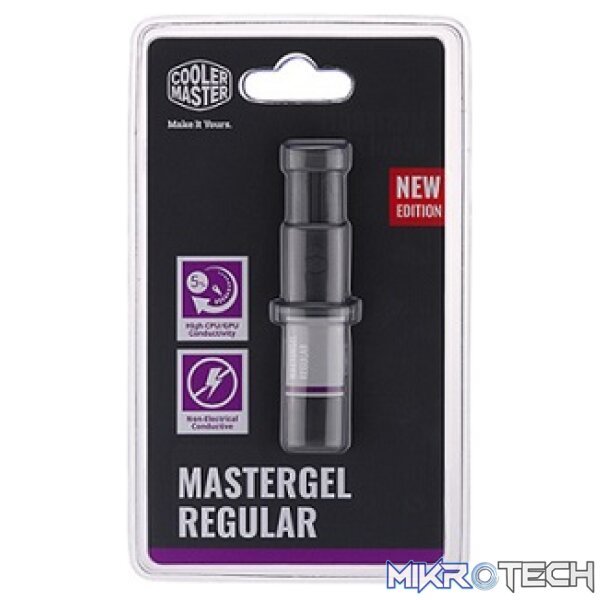 Cooler Master MasterGel Regular Thermal Paste With New Exclusive Flat Nozzle Syringe Design And Easy-To-Use Application - Grey Colour - Image 2