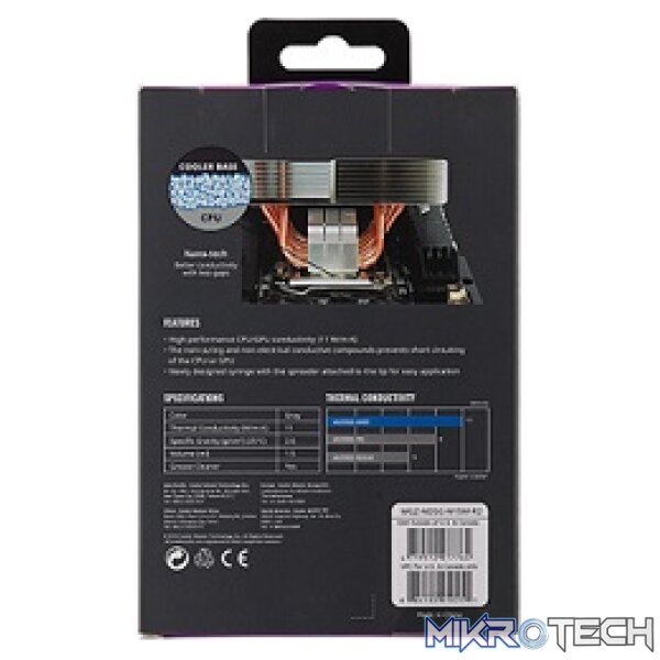 Cooler Master MasterGel Maker Thermal Paste With New Exclusive Flat Nozzle Syringe Design And Easy-To-Use And Remove Application - Grey Colour - Image 3