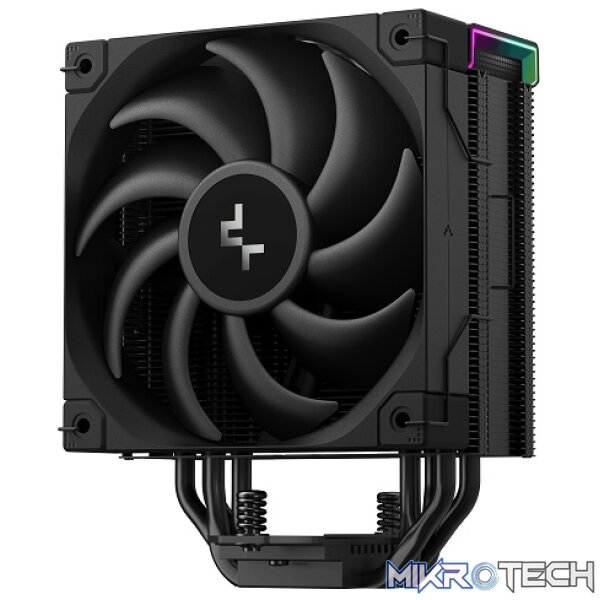 DeepCool AK400 Digital Pro Single Tower CPU Air Cooler With 4X Copper HeatPipes And 1X 120mm PWM Low Noise FDB Fans And Low-Profile Magnetic Full Status Digital LCD Display With ARGB LED Strips - Black Colour - Image 2