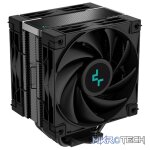DeepCool AK400 Zero Dark Plus All-Black CPU Air Cooler With 4X Copper Heatpipe Design And 2X 120mm High-Performance Fluid Dynamic Bearing PWM Fans - Pure Black Colour