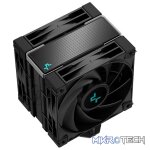 DeepCool AK400 Zero Dark Plus All-Black CPU Air Cooler With 4X Copper Heatpipe Design And 2X 120mm High-Performance Fluid Dynamic Bearing PWM Fans - Pure Black Colour - Image 2