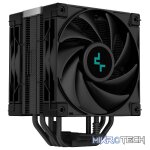 DeepCool AK400 Zero Dark Plus All-Black CPU Air Cooler With 4X Copper Heatpipe Design And 2X 120mm High-Performance Fluid Dynamic Bearing PWM Fans - Pure Black Colour - Image 3