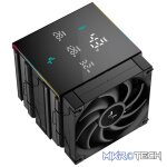 DeepCool AK620 Digital Pro Double Tower CPU Air Cooler With 6X Copper HeatPipes And 2X 120mm PWM Low Noise FDB Fans And Low-Profile Magnetic Full Status Digital LCD Display With ARGB LED Strips - Black Colour - Image 4