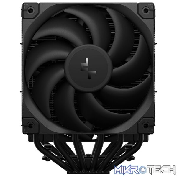 DeepCool AK620 Digital Pro Double Tower CPU Air Cooler With 6X Copper HeatPipes And 2X 120mm PWM Low Noise FDB Fans And Low-Profile Magnetic Full Status Digital LCD Display With ARGB LED Strips - Black Colour - Image 5