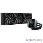 DeepCool Mystique 360BK All-In-One CPU Liquid Cooler With CPU Status Digital Display, Latest 5th Gen Pump With A-RGB LED Side And 3X 120mm FDB PWM Black Fans And Max. 300W TDP - Black Colour