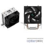 DeepCool AG200 Single-Tower CPU Air Cooler With 2X Direct Contact Copper Heatpies And 1X 92mm Hydro Bearing PWM Fan - Black Colour - Image 3