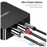 UGreen 30523 Toslink/Coaxial to Analogue Audio Adapter Simultaneously connect Toslink Digital Audio Signals to Analogue Stereo Audio Signals - Black Colour - Image 4