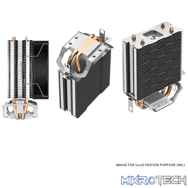 DeepCool AG200 Single-Tower CPU Air Cooler With 2X Direct Contact Copper Heatpies And 1X 92mm Hydro Bearing PWM Fan - Black Colour - Image 4