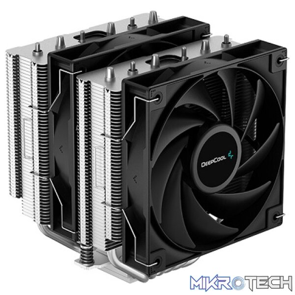 DeepCool AG620 Dual Tower Power Performance CPU Air Cooler With 6X Balanced Bi-Directional Heatpipe Technology and 2X 120mm PWM Fans - Black Colour - Image 2