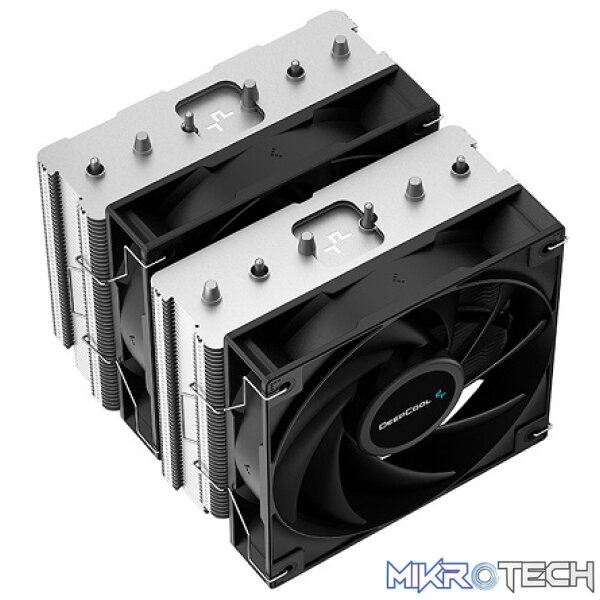 DeepCool AG620 Dual Tower Power Performance CPU Air Cooler With 6X Balanced Bi-Directional Heatpipe Technology and 2X 120mm PWM Fans - Black Colour - Image 3