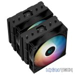 DeepCool AG620 BK ARGB Dual Tower CPU Air Cooler With 6X Balanced Bi-Directional Heatpipe Technology and 2X 120mm A-RGB Fans - Black Colour - Image 3