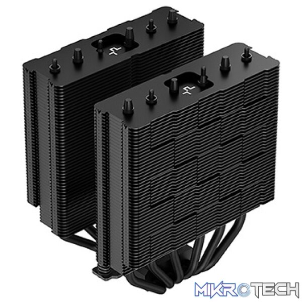 DeepCool AG620 BK ARGB Dual Tower CPU Air Cooler With 6X Balanced Bi-Directional Heatpipe Technology and 2X 120mm A-RGB Fans - Black Colour - Image 4