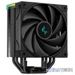 DeepCool AK400 Digital All-Black Single Tower CPU Air Cooler With 4X Copper HeatPipes And 1X 120mm PWM Low Noise FDB Fans And Low-Profile Magnetic Status LCD Display With ARGB LED Strips - Black Colour
