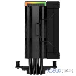 DeepCool AK400 Digital All-Black Single Tower CPU Air Cooler With 4X Copper HeatPipes And 1X 120mm PWM Low Noise FDB Fans And Low-Profile Magnetic Status LCD Display With ARGB LED Strips - Black Colour - Image 3