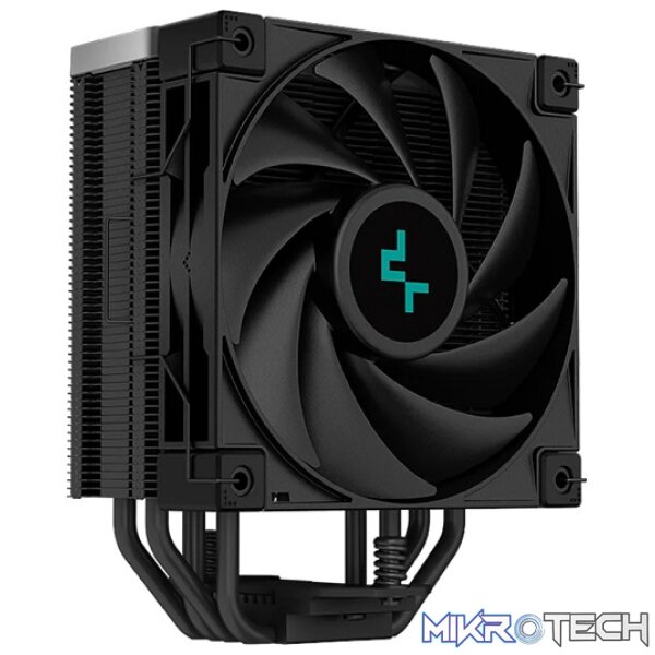 DeepCool AK400 Zero Dark All-Black CPU Air Cooler With 4X Copper Heatpipe Design And 1X 120mm High-Performance Fluid Dynamic Bearing PWM Fans - Black Colour - Image 2