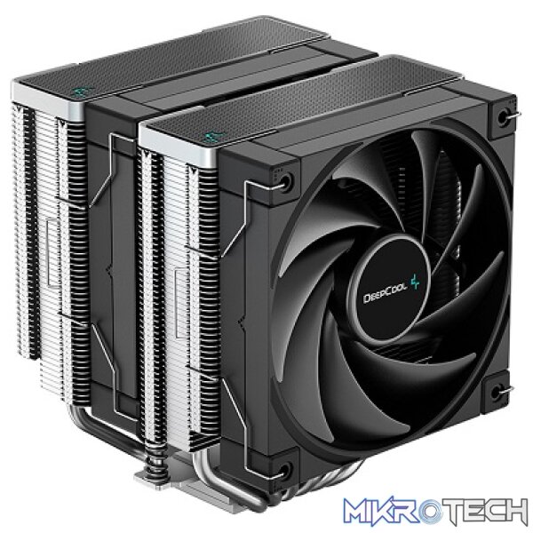 DeepCool AK620 Silent Dual Tower CPU Air Cooler With 6X Copper Heatpipe Design and 2X 120mm Dynamic PWM Fans - Black Colour - Image 2