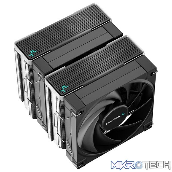DeepCool AK620 Silent Dual Tower CPU Air Cooler With 6X Copper Heatpipe Design and 2X 120mm Dynamic PWM Fans - Black Colour - Image 4