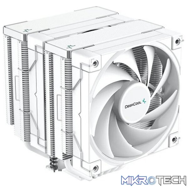Product DeepCool AK620 Silent Dual Tower CPU Air Cooler With 6X Copper Heatpipe Design and 2X 120mm Dynamic PWM Fans - White Colour - Image 1