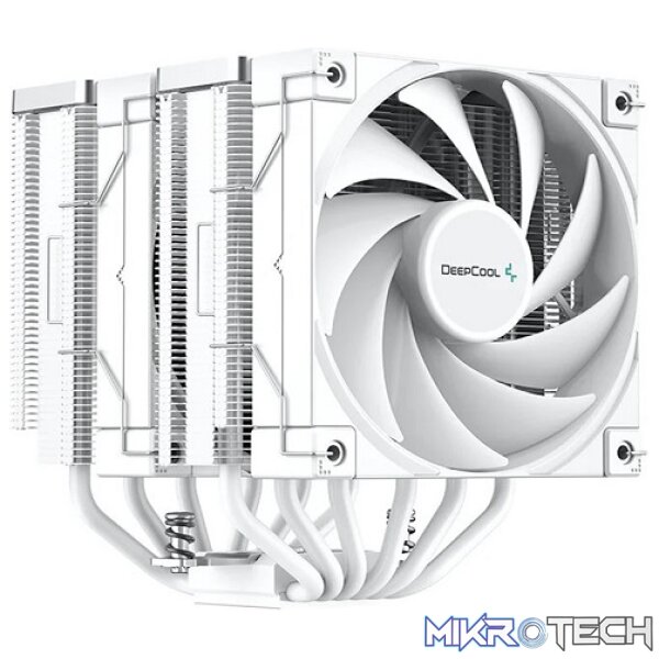 DeepCool AK620 Silent Dual Tower CPU Air Cooler With 6X Copper Heatpipe Design and 2X 120mm Dynamic PWM Fans - White Colour - Image 2
