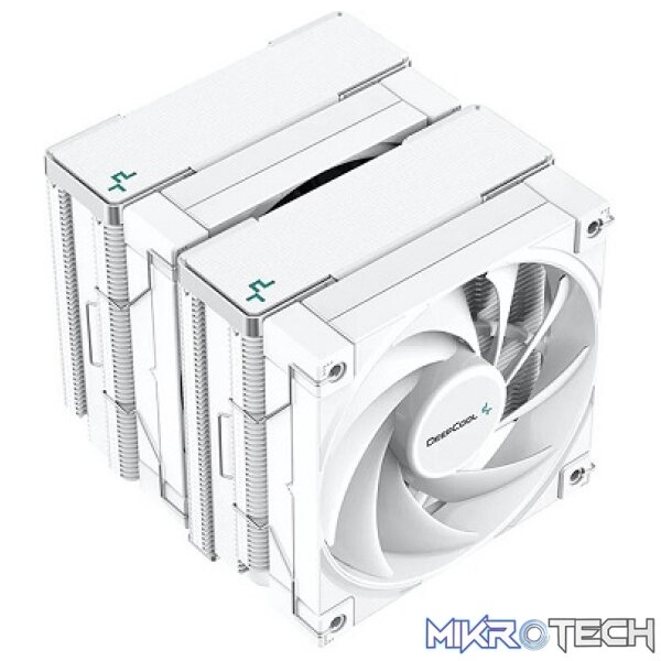 DeepCool AK620 Silent Dual Tower CPU Air Cooler With 6X Copper Heatpipe Design and 2X 120mm Dynamic PWM Fans - White Colour - Image 3