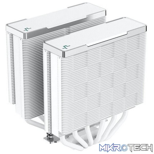 DeepCool AK620 Silent Dual Tower CPU Air Cooler With 6X Copper Heatpipe Design and 2X 120mm Dynamic PWM Fans - White Colour - Image 4
