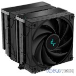 DeepCool AK620 Zero Dark All-Black Dual Tower CPU Air Cooler With 6X Copper HeDeepCool AK620 Zero Dark All-Black Dual Tower CPU Air Cooler With 6X Copper HeatPipes And 2X 120mm PWM Low Noise FDB Fans And 260W (Max) TDP - Black Colour
