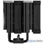 DeepCool AK620 Zero Dark All-Black Dual Tower CPU Air Cooler With 6X Copper HeDeepCool AK620 Zero Dark All-Black Dual Tower CPU Air Cooler With 6X Copper HeatPipes And 2X 120mm PWM Low Noise FDB Fans And 260W (Max) TDP - Black Colour - Image 2