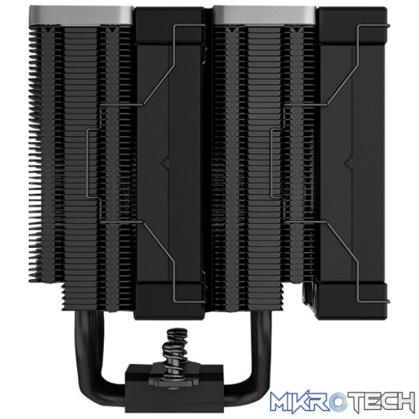 DeepCool AK620 Zero Dark All-Black Dual Tower CPU Air Cooler With 6X Copper HeDeepCool AK620 Zero Dark All-Black Dual Tower CPU Air Cooler With 6X Copper HeatPipes And 2X 120mm PWM Low Noise FDB Fans And 260W (Max) TDP - Black Colour - Image 2