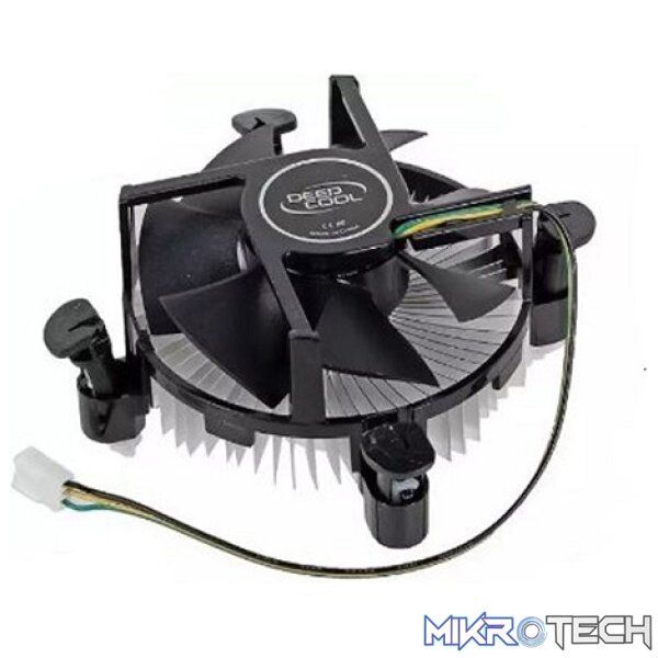 DeepCool CK-11509 CPU Air Cooler For Intel Socket with Radial Aluminum Heatsink, 92mm Inverted Fan, Push-Pins Design and Easy-to-Installation - Black Colour - Image 3