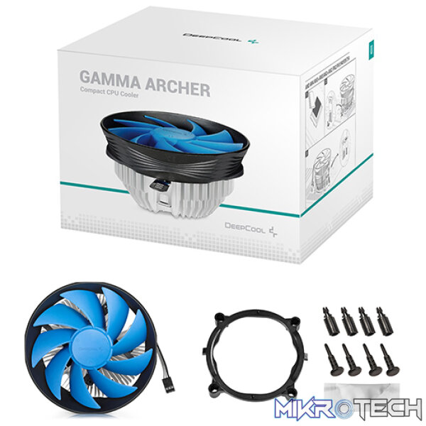DeepCool GAMMA ARCHER CPU Air Cooler For Intel Socket With Unique 120mm Frame and Airflow Design with High-Quality Aluminum Extrusions - Black Colour - Image 4