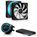 DeepCool GAMMAXX L240T CPU Liquid Cooler With Upgraded Anti-Leak Tech and 2X 120mm Blue LED PWM Fans and 240mm Radiator - Black Colour - Image 3
