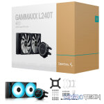 DeepCool GAMMAXX L240T CPU Liquid Cooler With Upgraded Anti-Leak Tech and 2X 120mm Blue LED PWM Fans and 240mm Radiator - Black Colour - Image 4