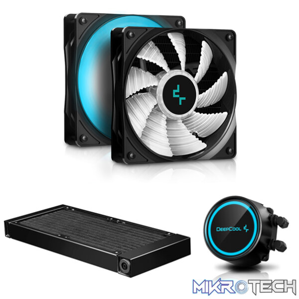 DeepCool GAMMAXX L240 V2 CPU Liquid Cooler With Anti-Leak Tech, New Water-Black And 2X 120mm RGB Fans, Built-In 12V RGB Lighting System With 6X Ultra-Bright RGB LEDs On Each Fan - Black Colour - Image 2