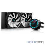 DeepCool GAMMAXX L240 V2 CPU Liquid Cooler With Anti-Leak Tech, New Water-Black And 2X 120mm RGB Fans, Built-In 12V RGB Lighting System With 6X Ultra-Bright RGB LEDs On Each Fan - Black Colour - Image 4