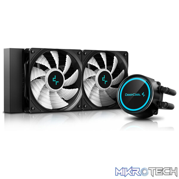 DeepCool GAMMAXX L240 V2 CPU Liquid Cooler With Anti-Leak Tech, New Water-Black And 2X 120mm RGB Fans, Built-In 12V RGB Lighting System With 6X Ultra-Bright RGB LEDs On Each Fan - Black Colour - Image 4