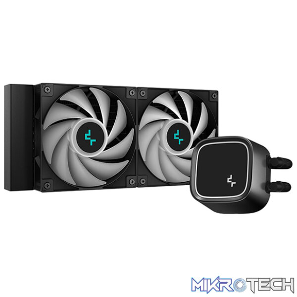 DeepCool LE520BK ARGB AIO CPU Liquid Cooler With New High-Performance ARGB Hydro Bearing PWM Fans And 240mm Radiator And Heat Dissipation Power of 220W - Black Colour - Image 2