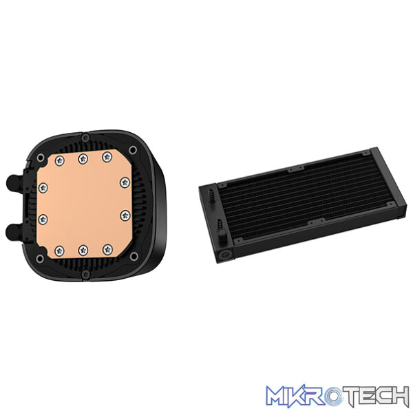 DeepCool LE520BK ARGB AIO CPU Liquid Cooler With New High-Performance ARGB Hydro Bearing PWM Fans And 240mm Radiator And Heat Dissipation Power of 220W - Black Colour - Image 3