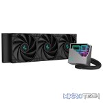 DeepCool Infinity Series LT720 Black High Performance All-In-One Liquid CPU Cooler With 360mm Size Radiator, 3X FK120MM FDB ARGB Black Fans And Anti-Leak Tech - Black Colour