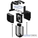 Cooler Master MasterAir MA620 CPU Air Cooler With ARGB LED Lighting, Dual Blacked Out Aluminum Tower With 6X Heatpipes Layout And SF120R Fan - Black Colour - Image 4